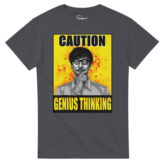 Camiseta friki Caution Genius Thinking inspirada en estética tecnológica – FandomFit
