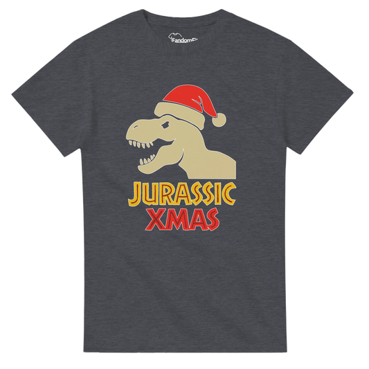 Camiseta navideña friki Jurassic Xmas – vista frontal