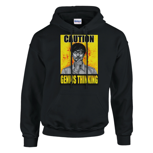 sudadera con capucha “Genius Thinking” para público gamer, prenda unisex de FandomFit ideal para amantes del estilo retro