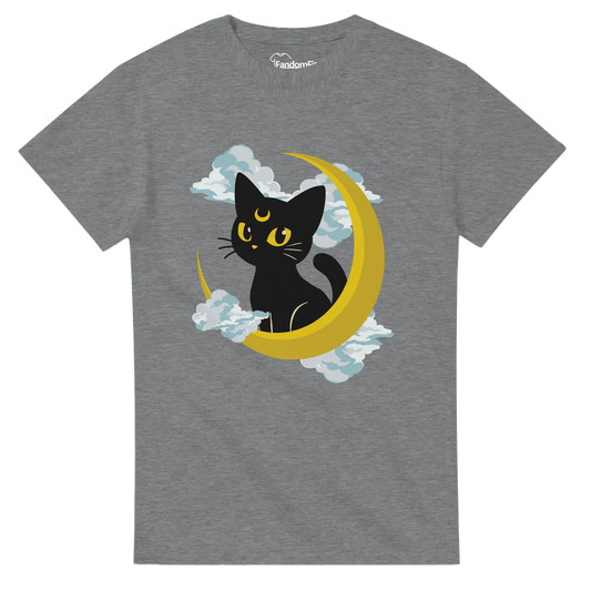 Camiseta anime Gato Lunar Mágico en vista frontal.