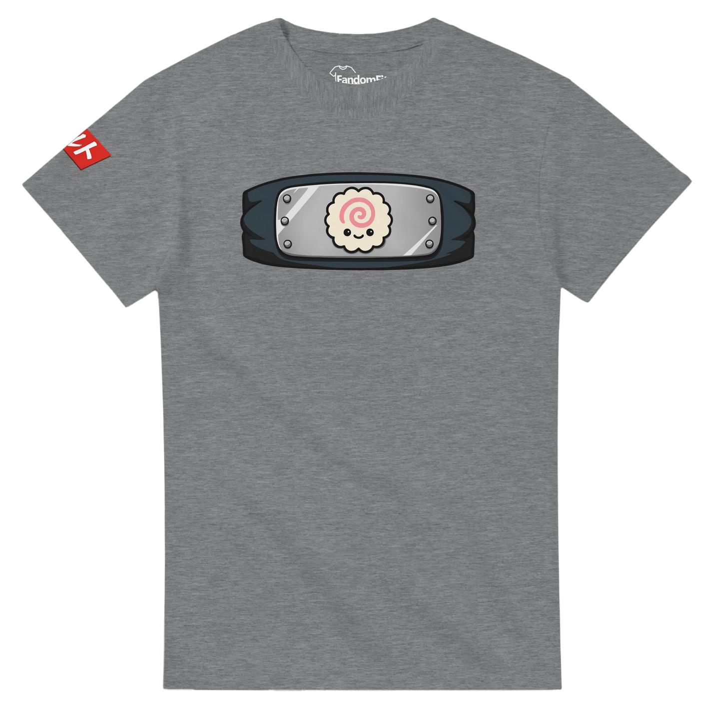 Camiseta anime Narutomaki Headband Kawaii con diseño ninja kawaii.