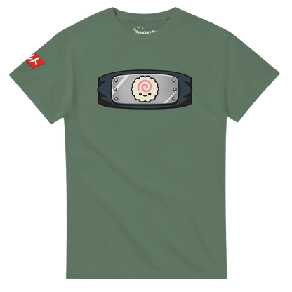 Camiseta kawaii con narutomaki sonriente estilo anime clásico.
