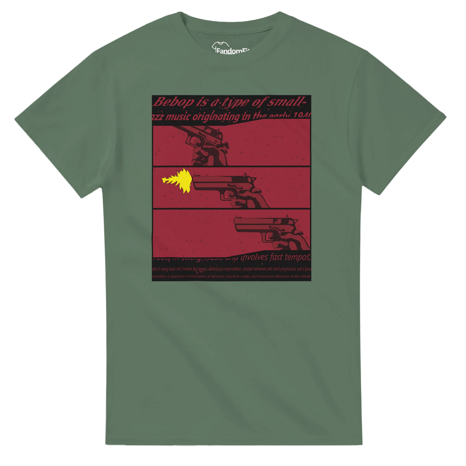 Camiseta anime Space-Noir Bebop con diseño tríptico de estética noir – FandomFit