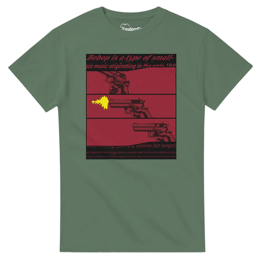 Camiseta anime Space-Noir Bebop con diseño tríptico de estética noir – FandomFit