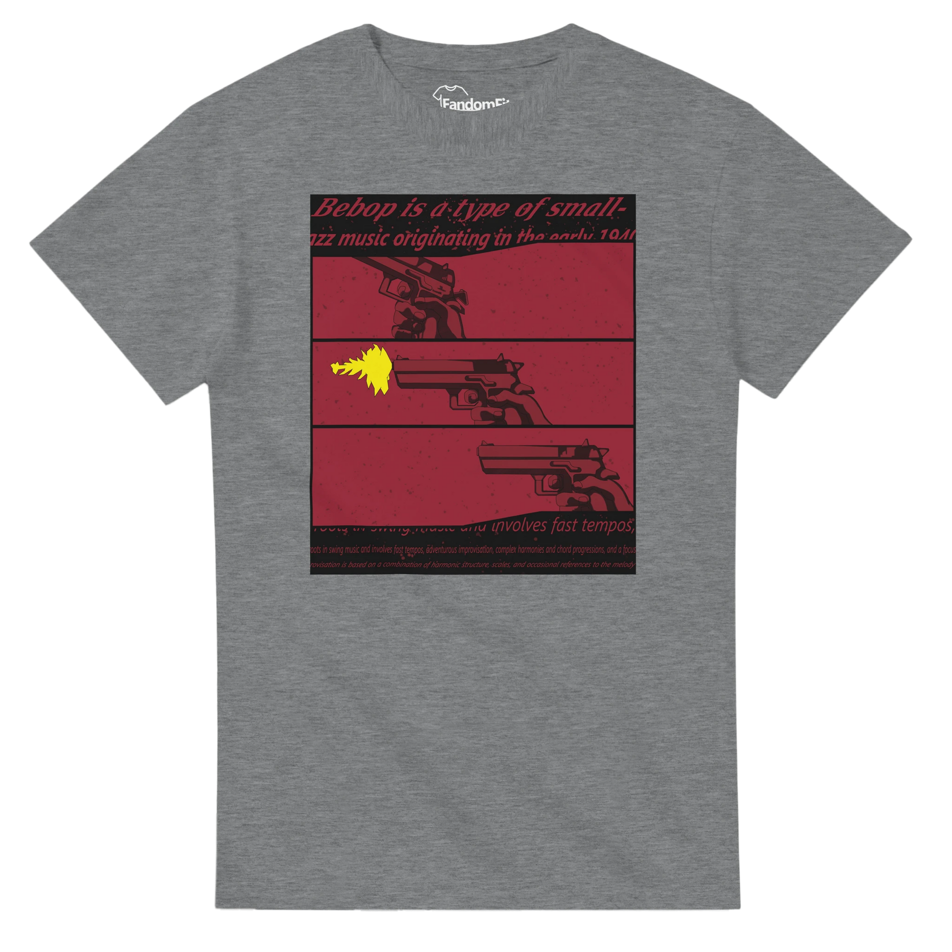 Camiseta anime Space-Noir inspirada en ciencia ficción y jazz retro – FandomFit