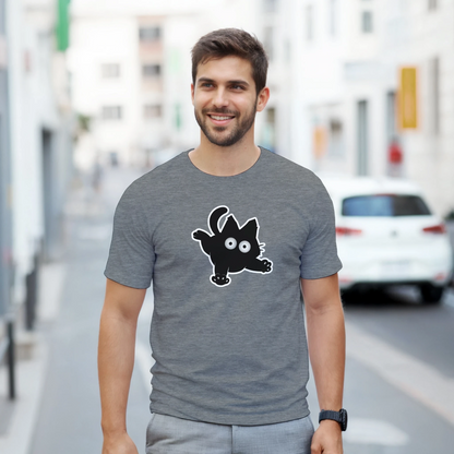 Camiseta Capsule Cat con diseño de gato negro y estética otaku – FandomFit