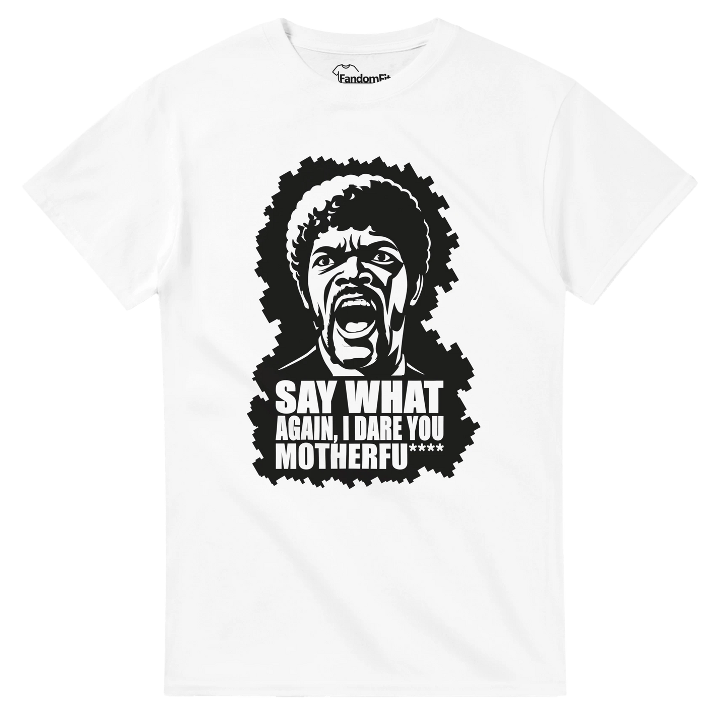 Camiseta Say WHAT?! color blanco con diseño inspirado en monólogos de cine – FandomFit