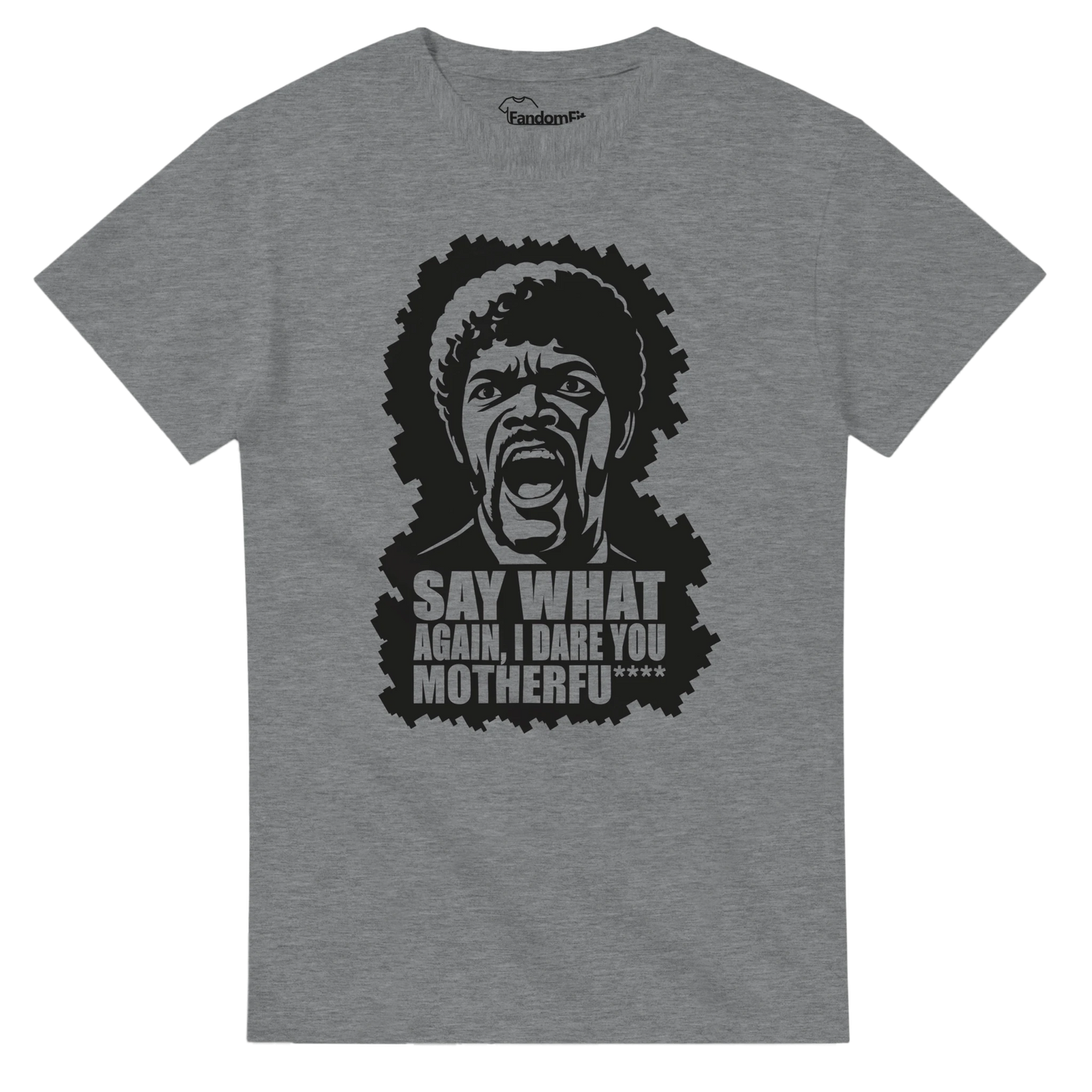 Camiseta Say WHAT?! con estética retro y tipografía bold de inspiración cinematográfica – FandomFit