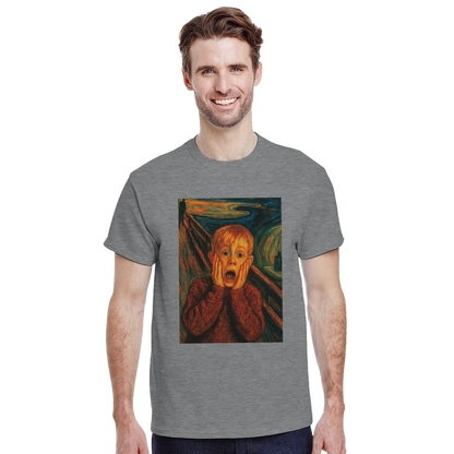 Outfit con camiseta friki El Grito de Kevin y diseño artístico pop – FandomFit