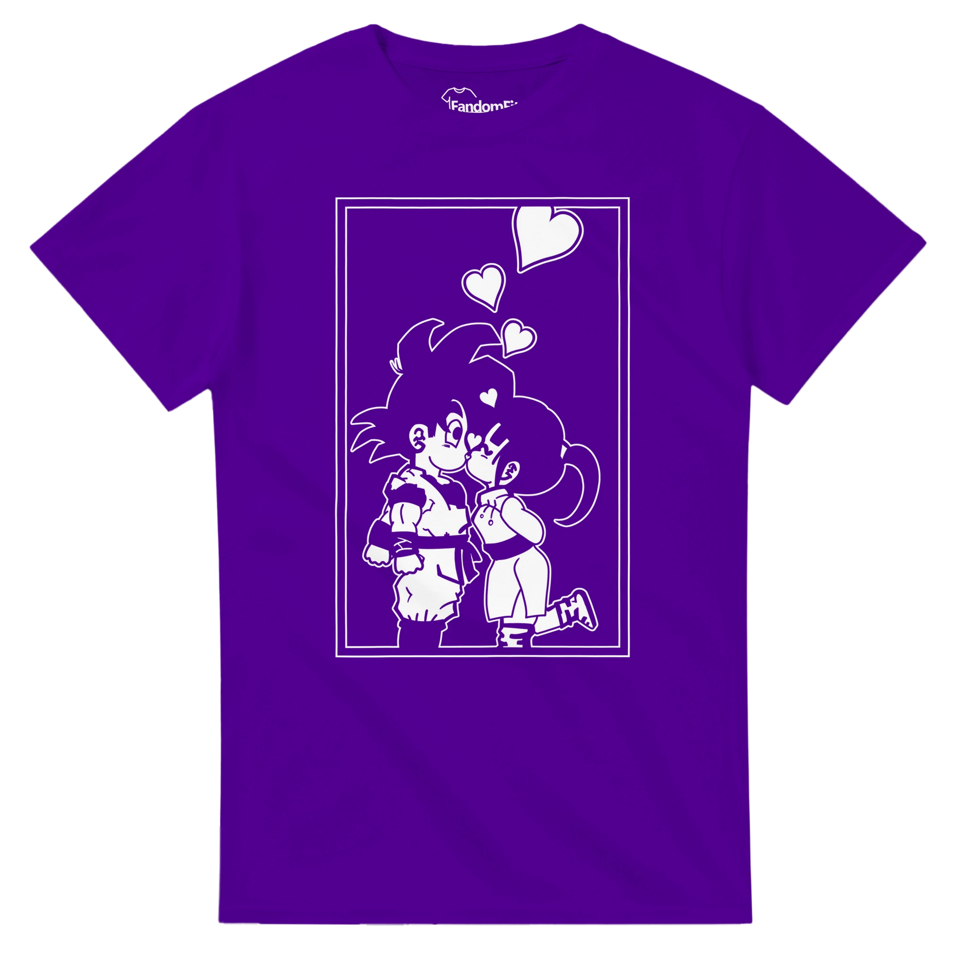 Camiseta friki Beso Chibi Shōnen de estética manga clásica – FandomFit