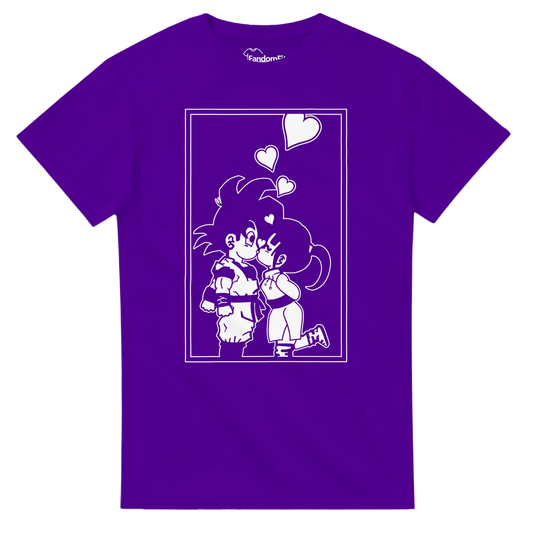 Camiseta friki Beso Chibi Shōnen de estética manga clásica – FandomFit