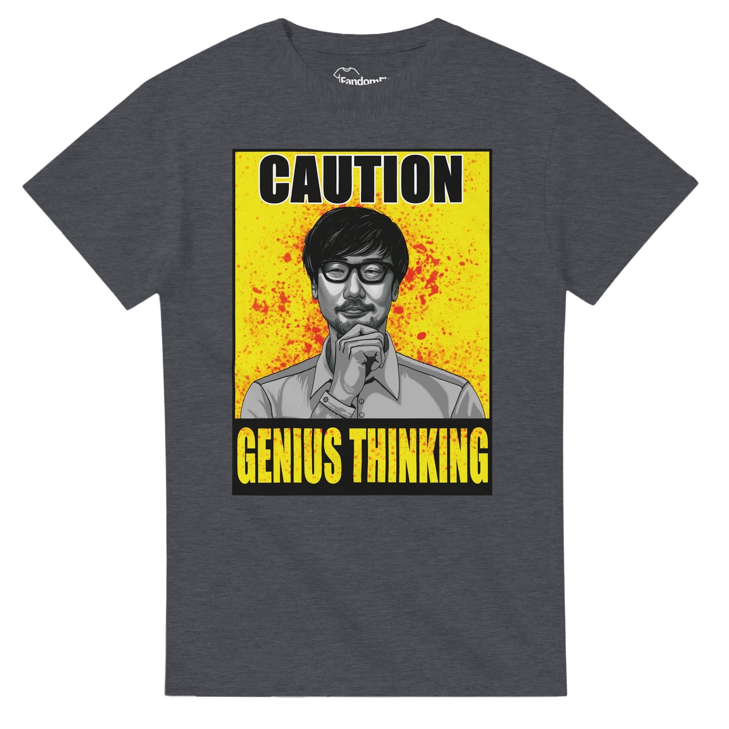 Camiseta friki Caution Genius Thinking inspirada en estética tecnológica – FandomFit