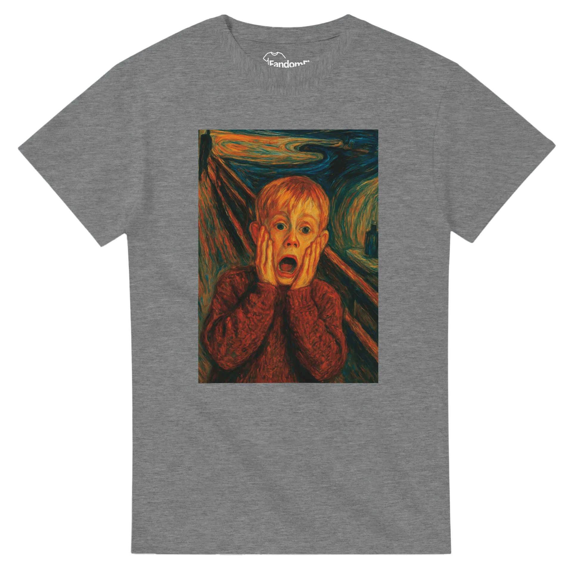 Camiseta friki El Grito de Kevin con diseño inspirado en cine y arte pop – FandomFit