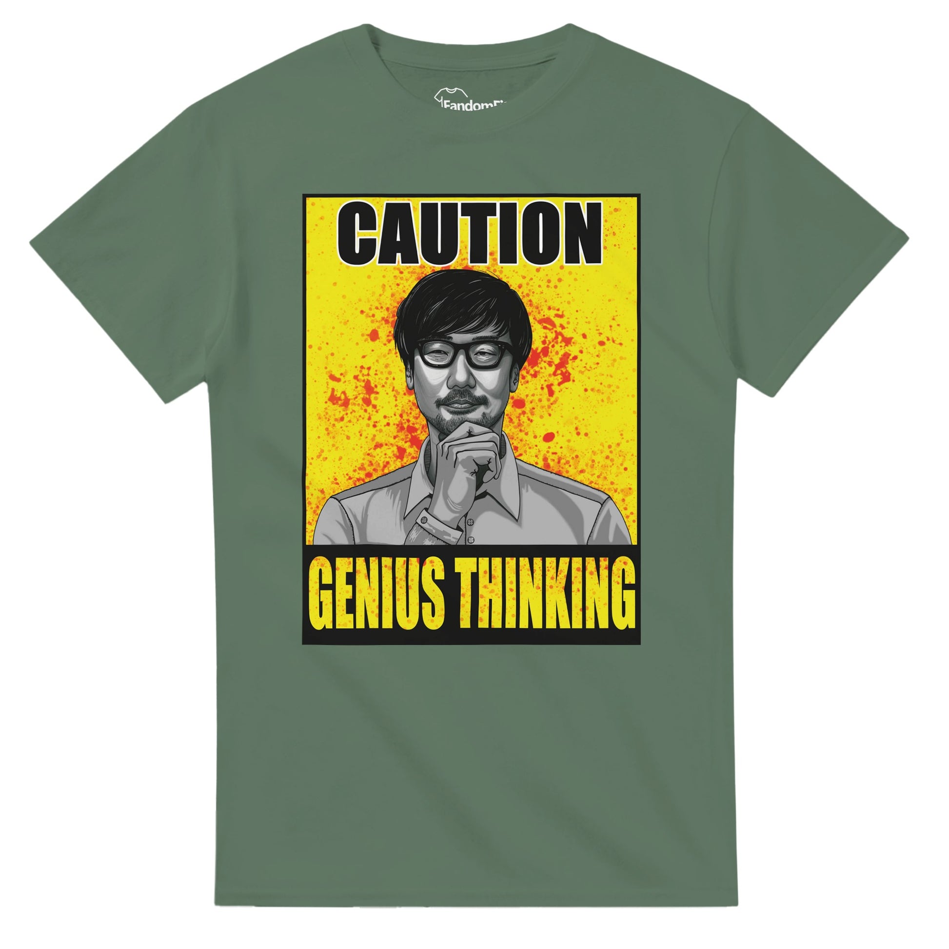Camiseta friki Genius Thinking con cartel de advertencia creativa – FandomFit