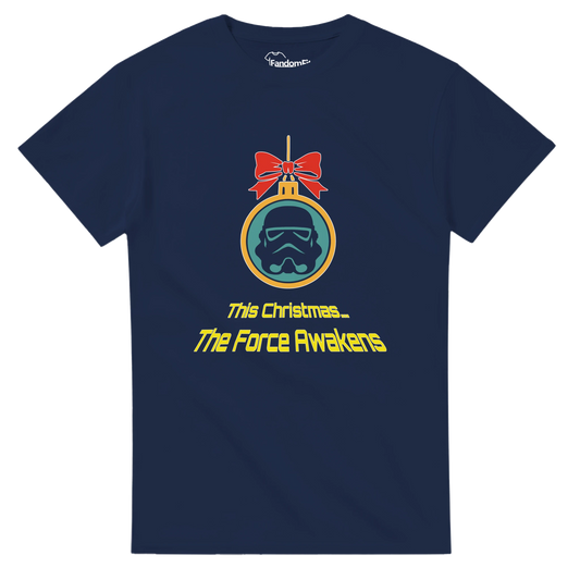 Camiseta friki navideña galáctica «El Lado Festivo Despierta» – FandomFit.