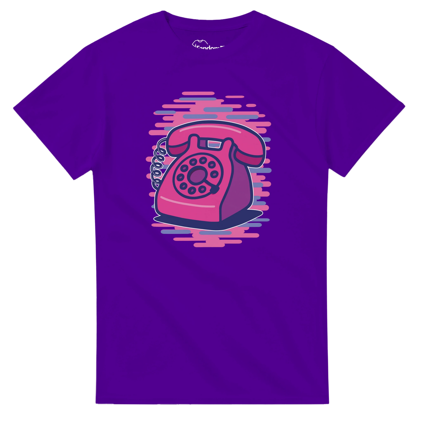 Camiseta friki retro con ilustración vintage de teléfono de disco – FandomFit