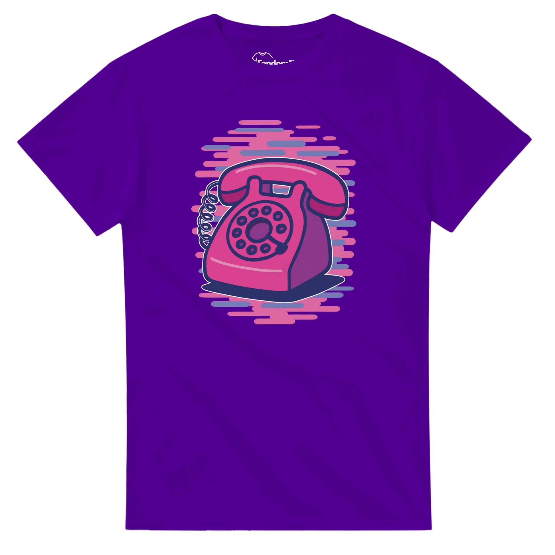 Camiseta friki retro con ilustración vintage de teléfono de disco – FandomFit