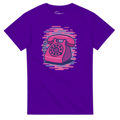 Camiseta friki retro con ilustración vintage de teléfono de disco – FandomFit