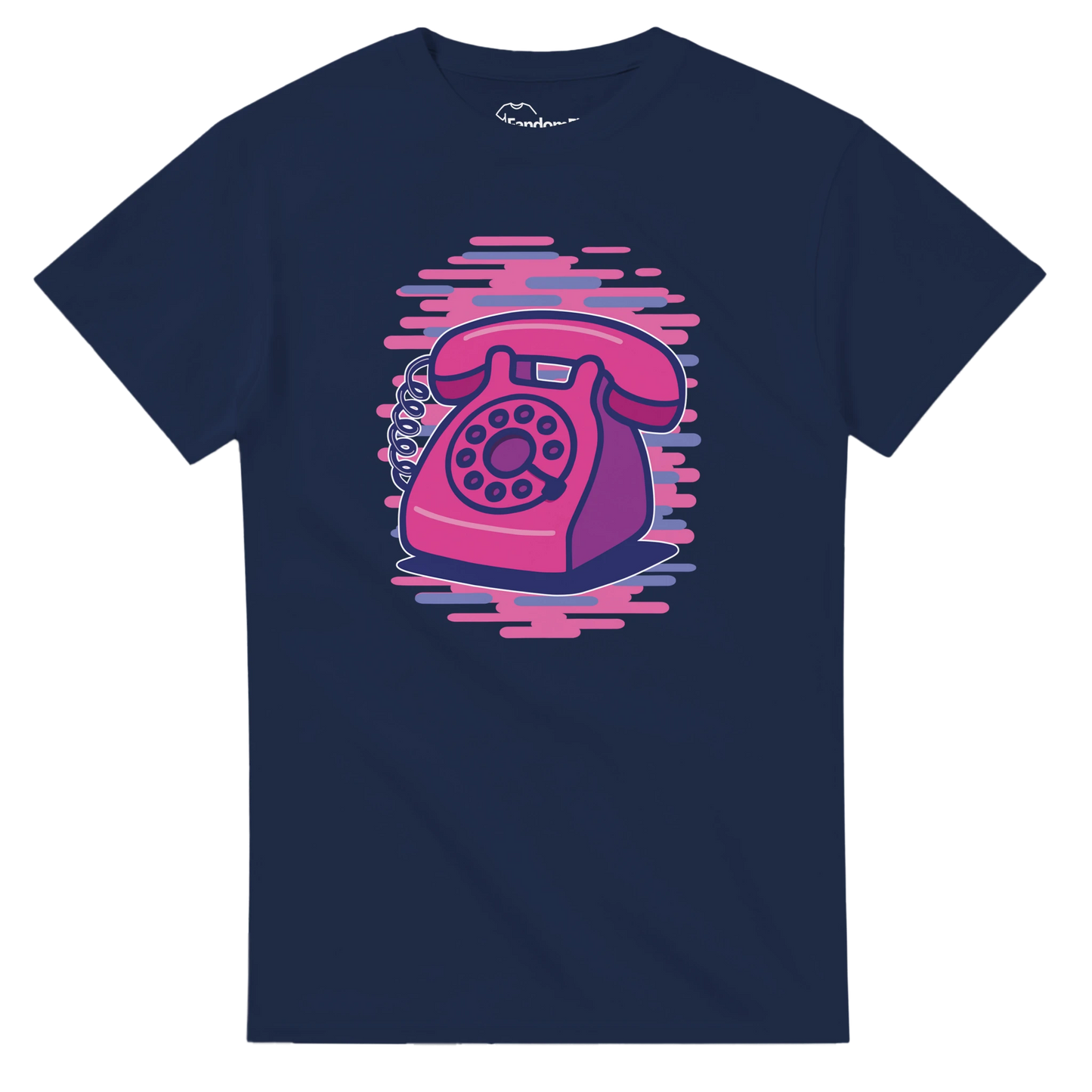 Camiseta friki ochentera con teléfono de disco en estilo vintage – FandomFit