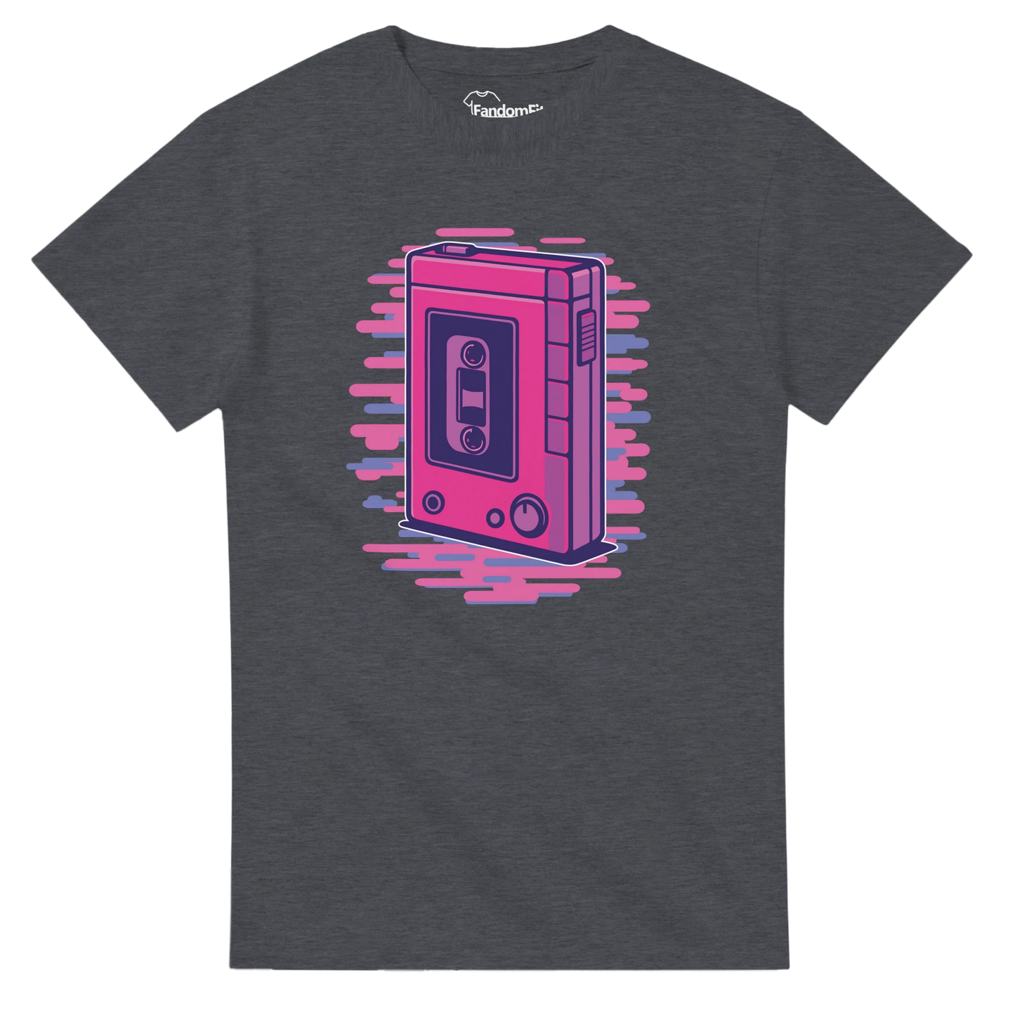 Camiseta friki ochentera con diseño de walkman y estilo nostálgico – FandomFit