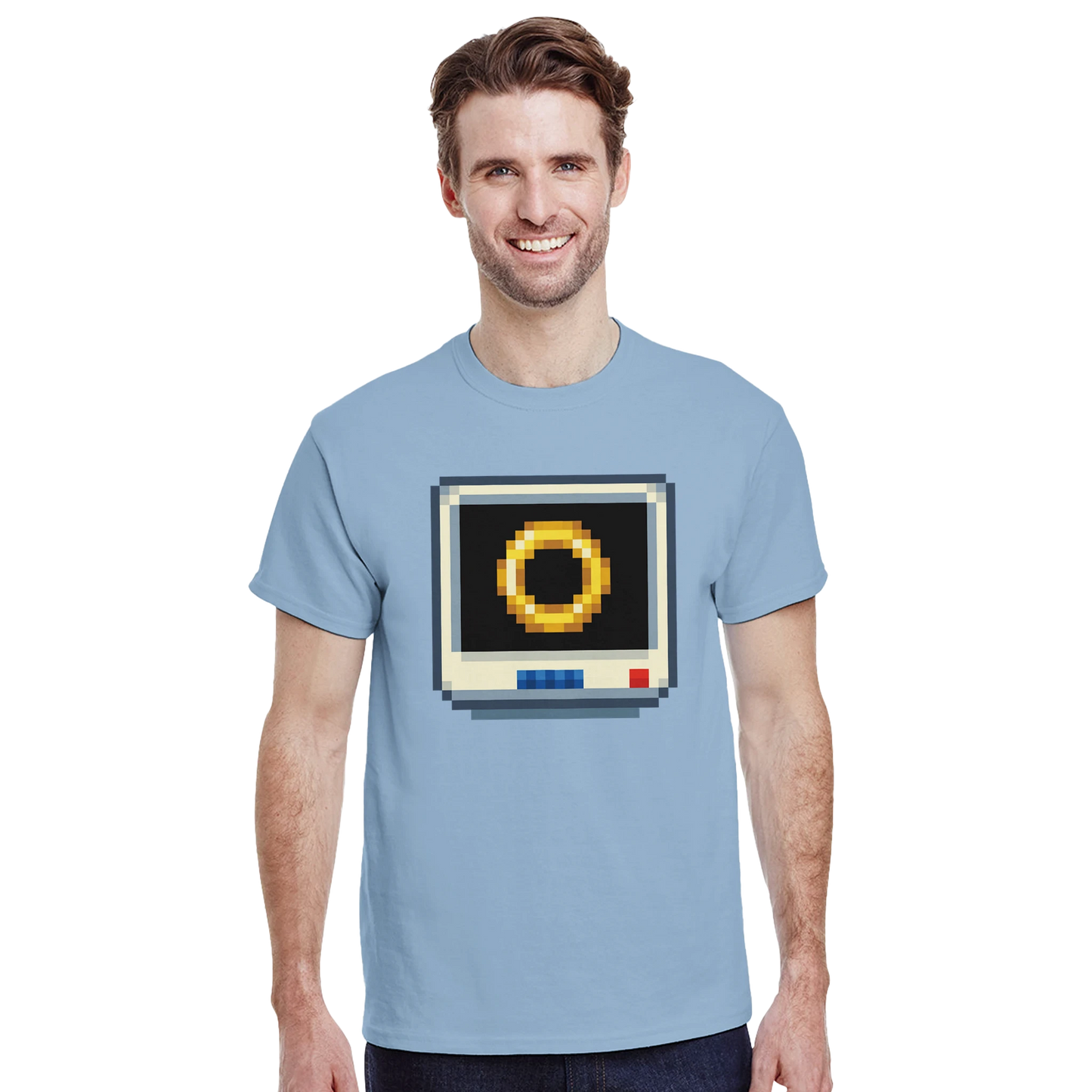Outfit con camiseta gamer Golden Ring 8-bit de estética arcade – FandomFit