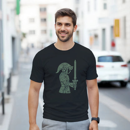 Look gamer con camiseta Héroe Rúnico de estilo line art místico – FandomFit