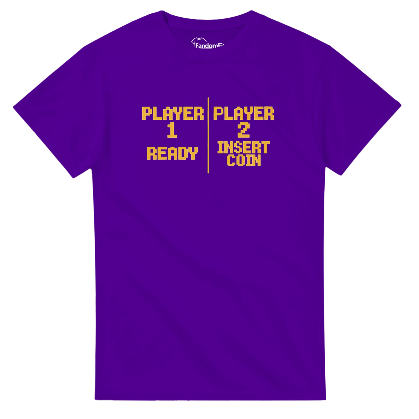 Camiseta retro Player 1 Player 2 inspirada en pantallas de arcade clásico – FandomFit