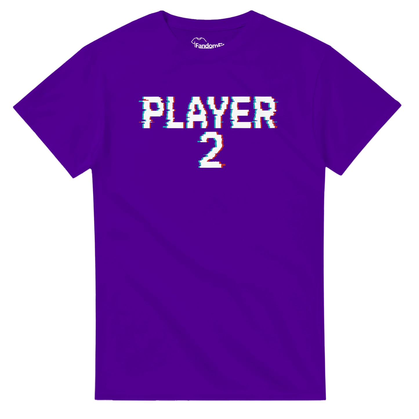 Camiseta retro Player 2 con efecto glitch de videojuegos clásicos – FandomFit