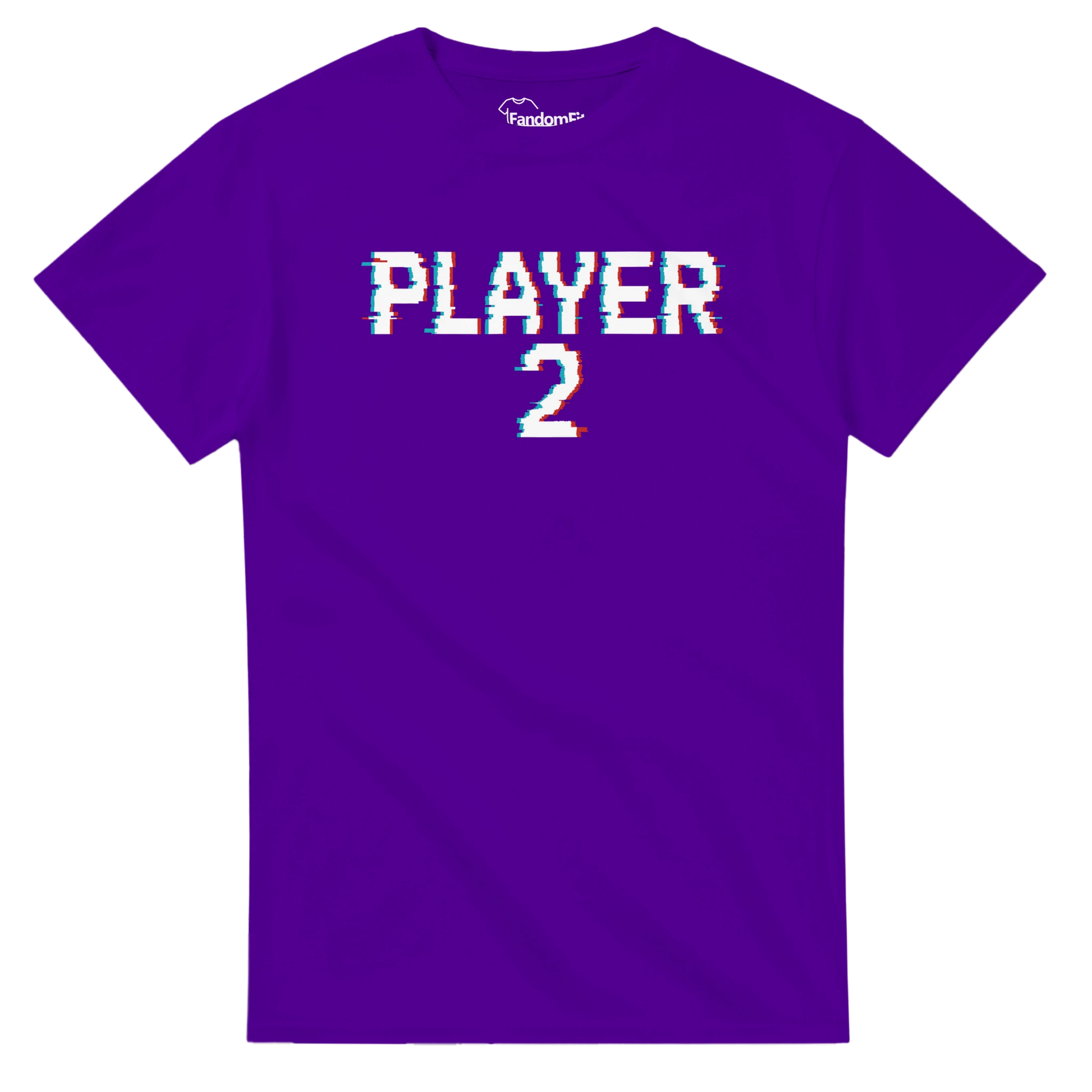 Camiseta retro Player 2 con efecto glitch de videojuegos clásicos – FandomFit