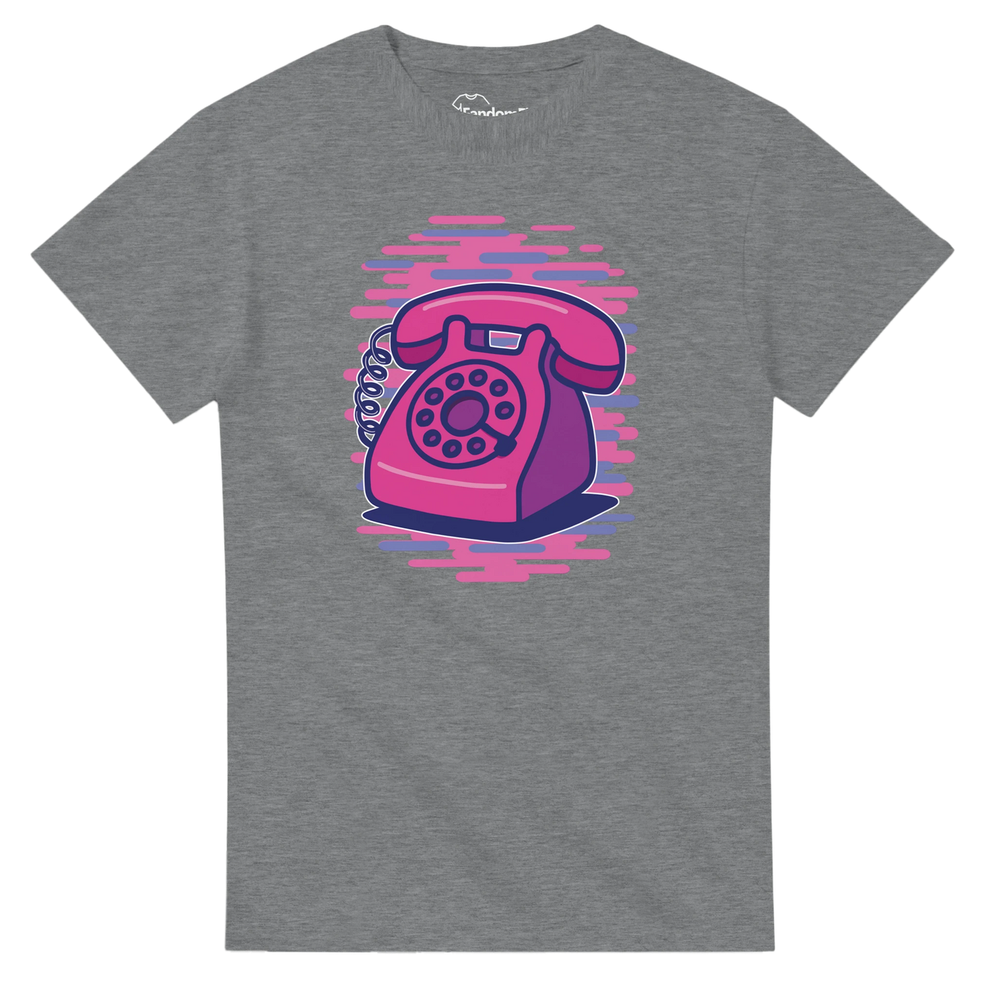 Camiseta retro 80s con diseño de teléfono de disco clásico – FandomFit