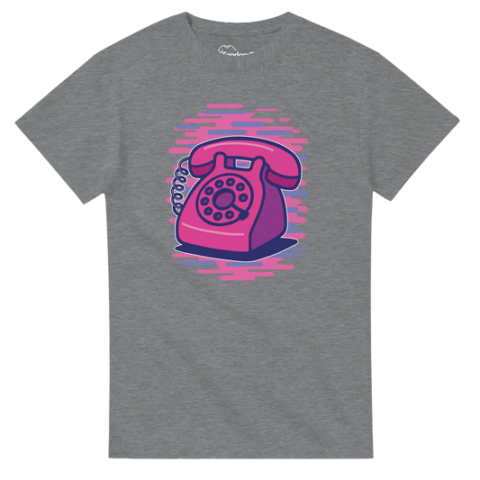 Camiseta retro 80s con diseño de teléfono de disco clásico – FandomFit