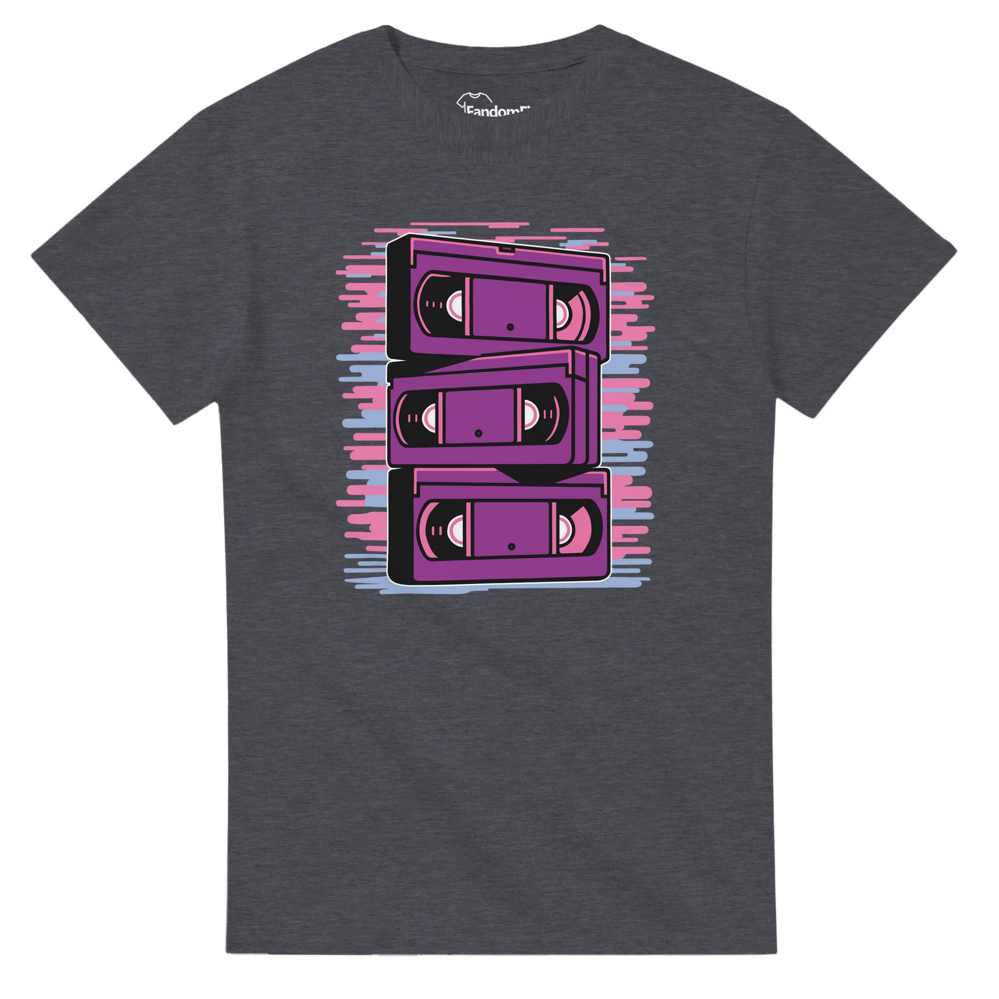 Camiseta retro 80s con diseño VHS de estilo nostálgico – FandomFit