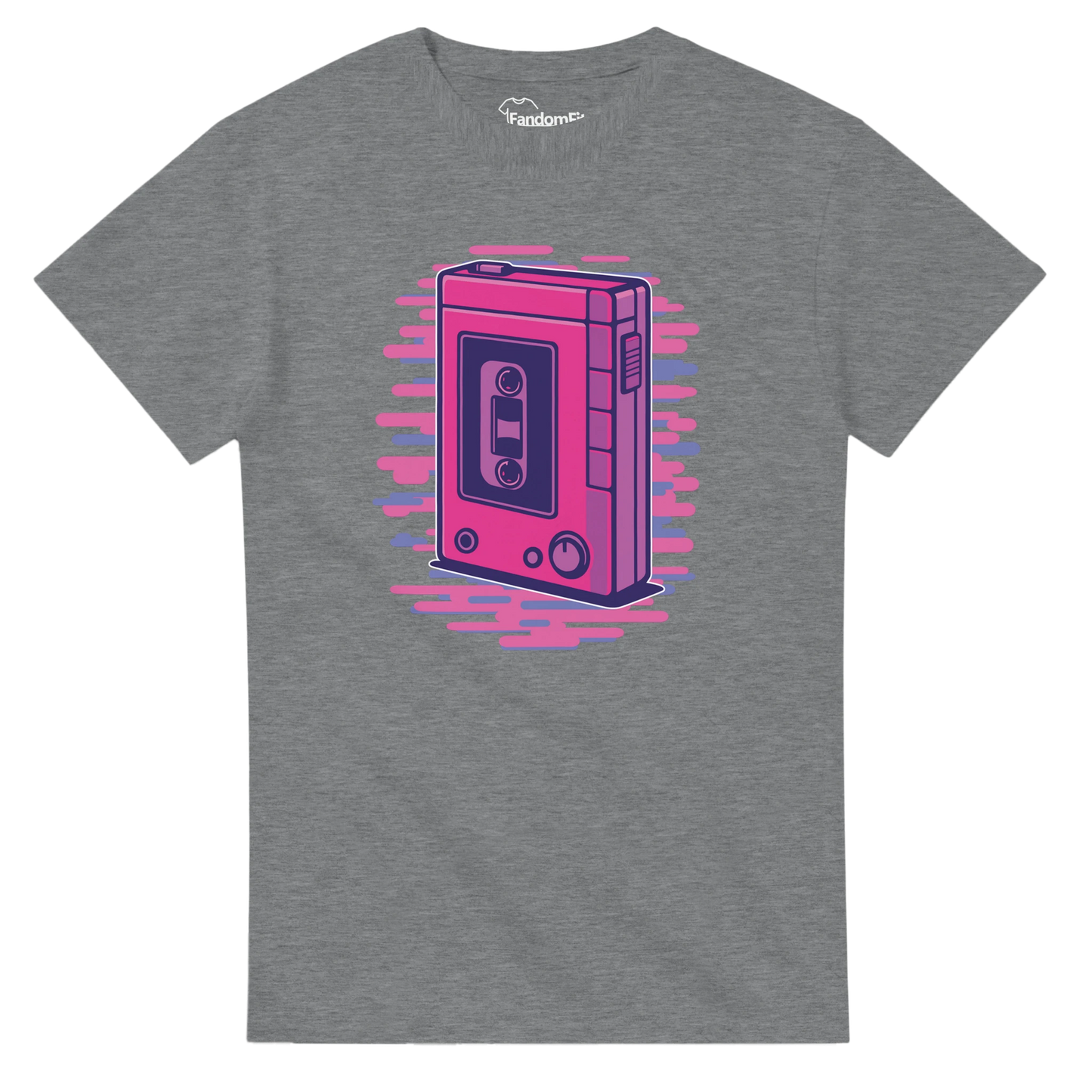 Camiseta retro 80s con diseño de walkman clásico en estilo vintage – FandomFit