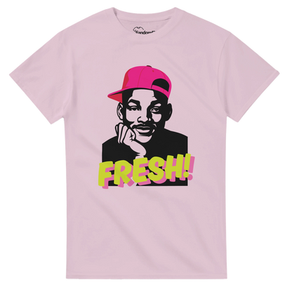 Camiseta retro 90s FRESH! con diseño pop-art y tipografía graffiti – FandomFit
