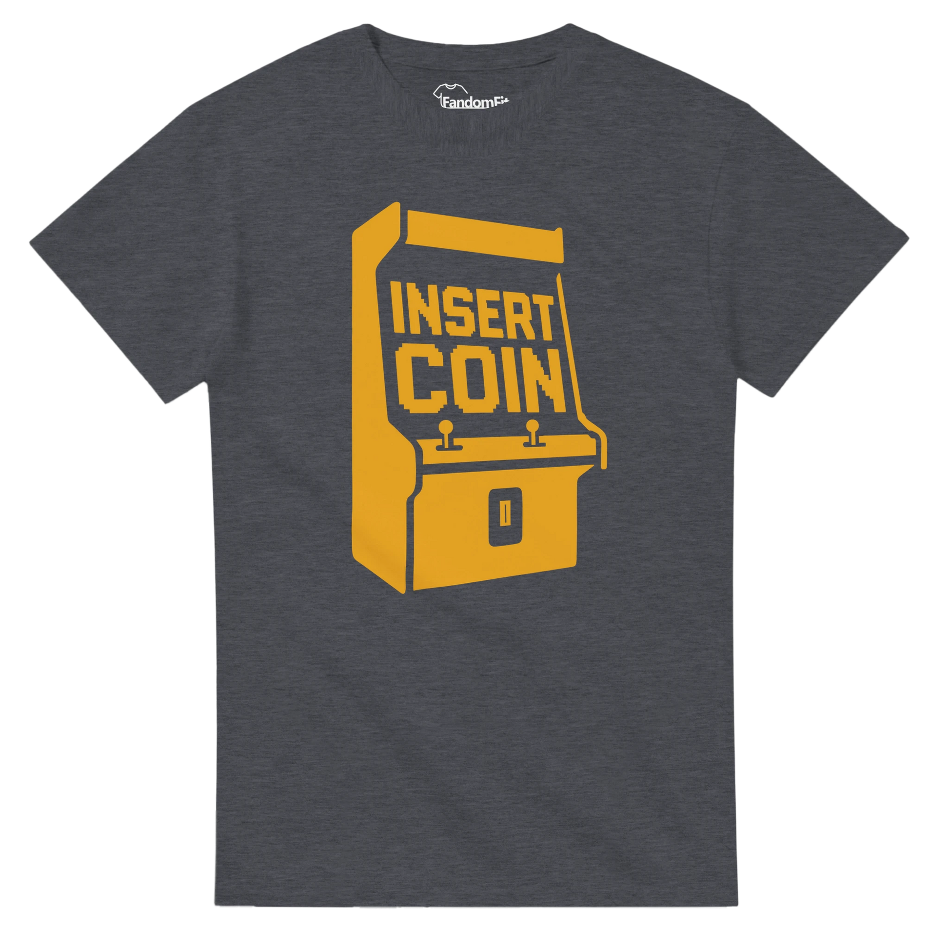 Camiseta retro Insert Coin con diseño arcade clásico y estilo ochentero – FandomFit