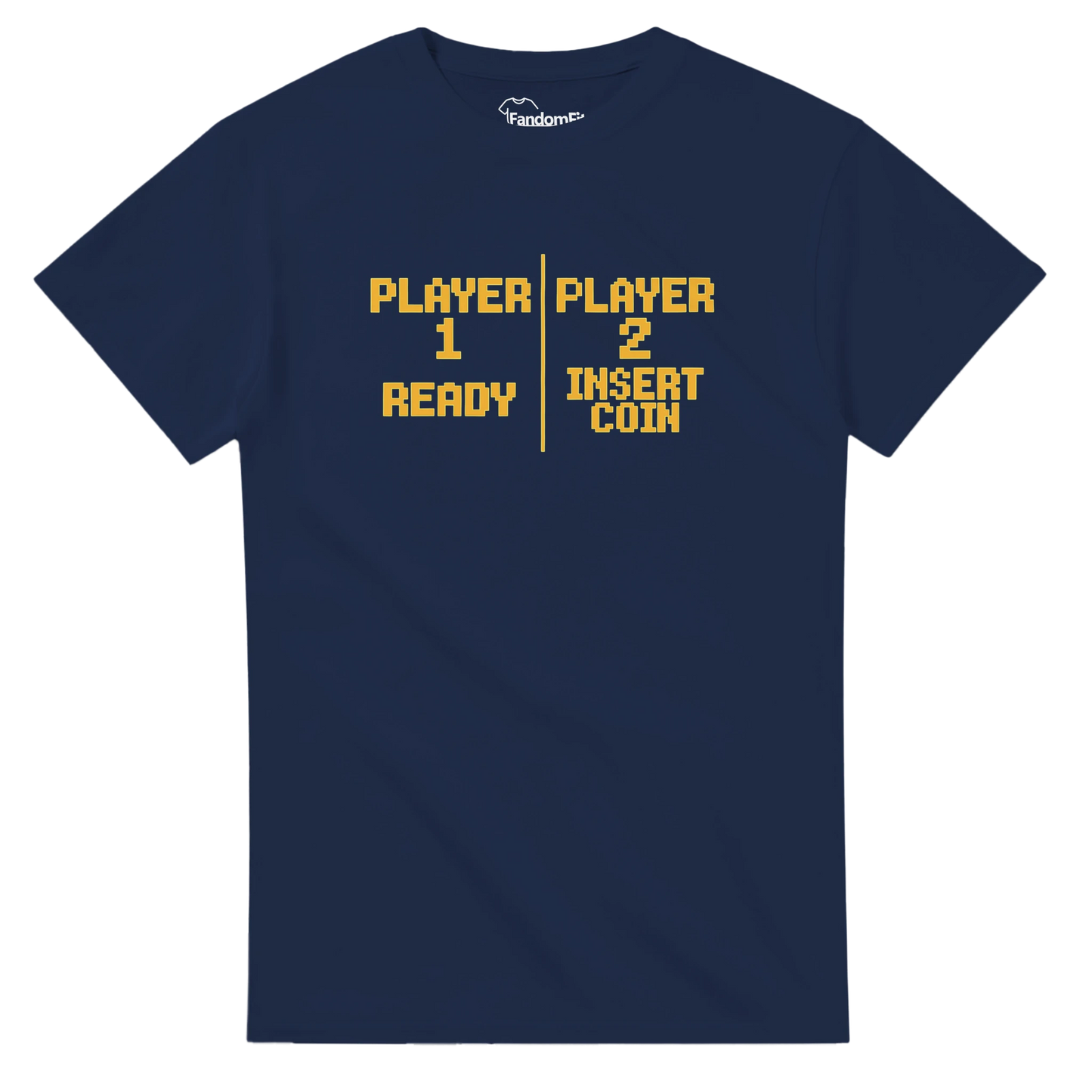 Camiseta retro Player 1 / Player 2 con diseño Insert Coin 8-bit – FandomFit