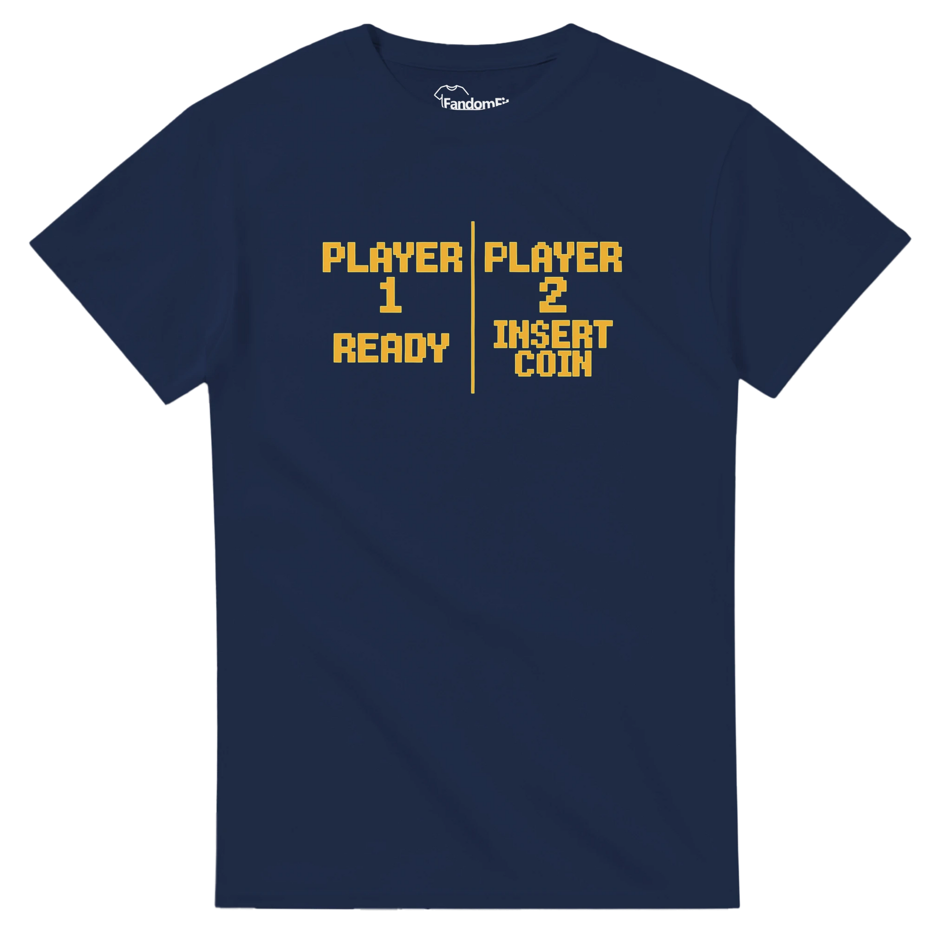 Camiseta retro Player 1 / Player 2 con diseño Insert Coin 8-bit – FandomFit
