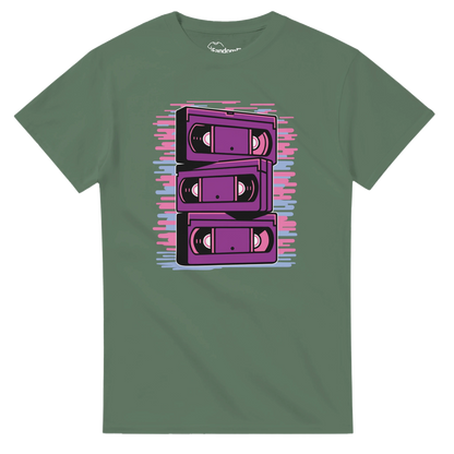 Camiseta retro VHS inspirada en las cintas clásicas de los años 80 – FandomFit