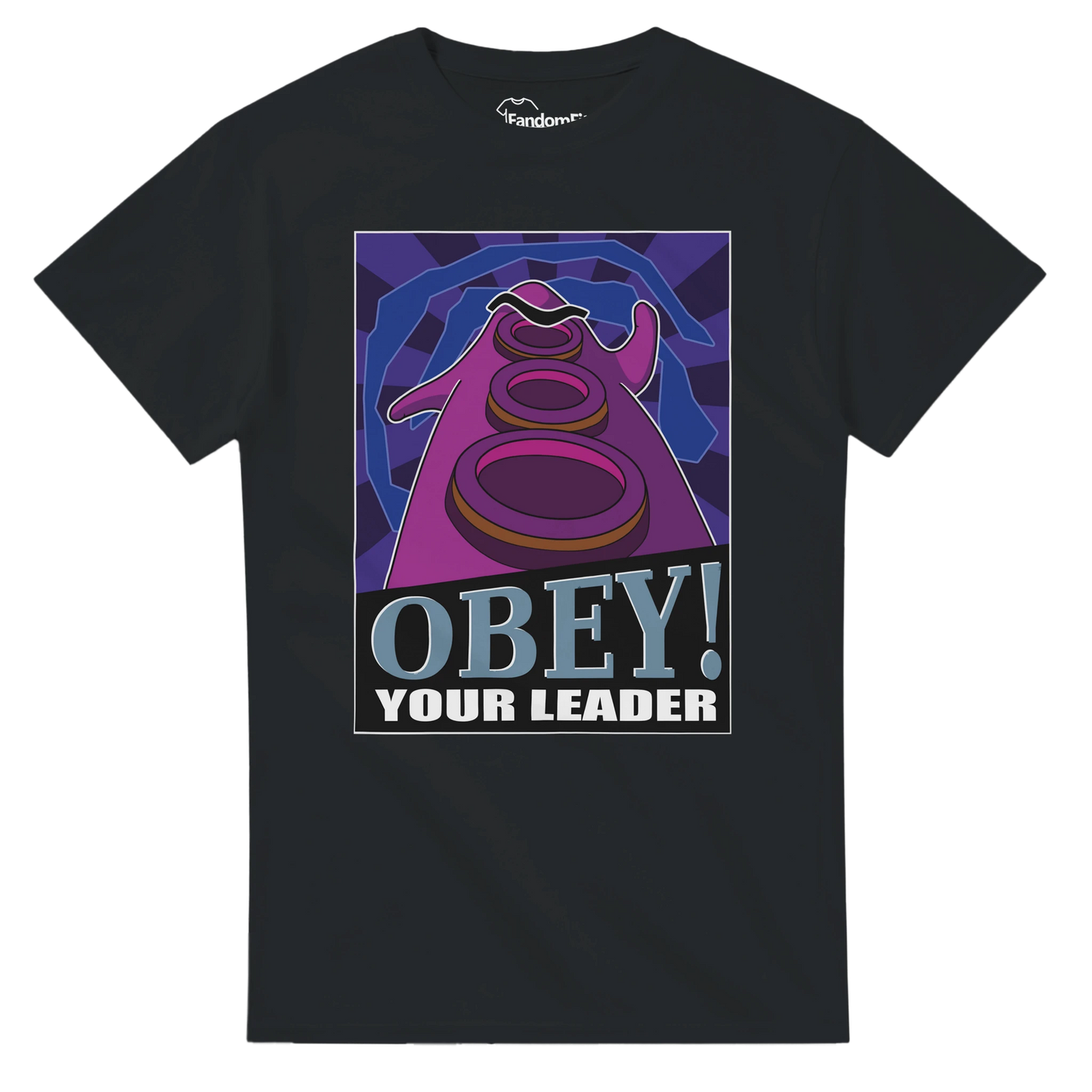 Camiseta Tentáculo Morado OBEY! inspirada en carteles de videojuegos clásicos – FandomFit