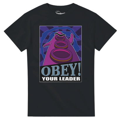 Camiseta Tentáculo Morado OBEY! inspirada en carteles de videojuegos clásicos – FandomFit