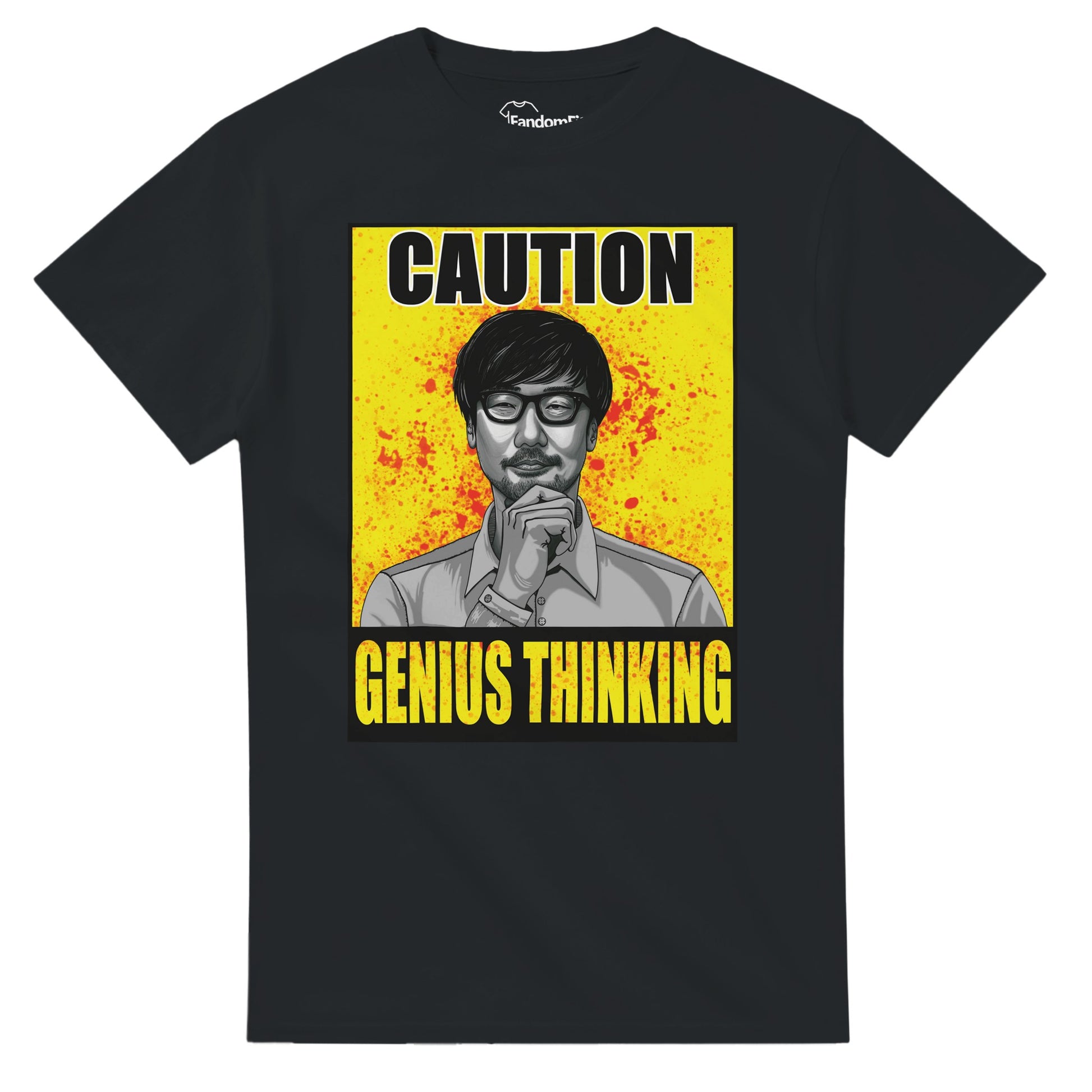 Camiseta videojuegos Caution: Genius Thinking con diseño industrial y estilo gamer – FandomFit