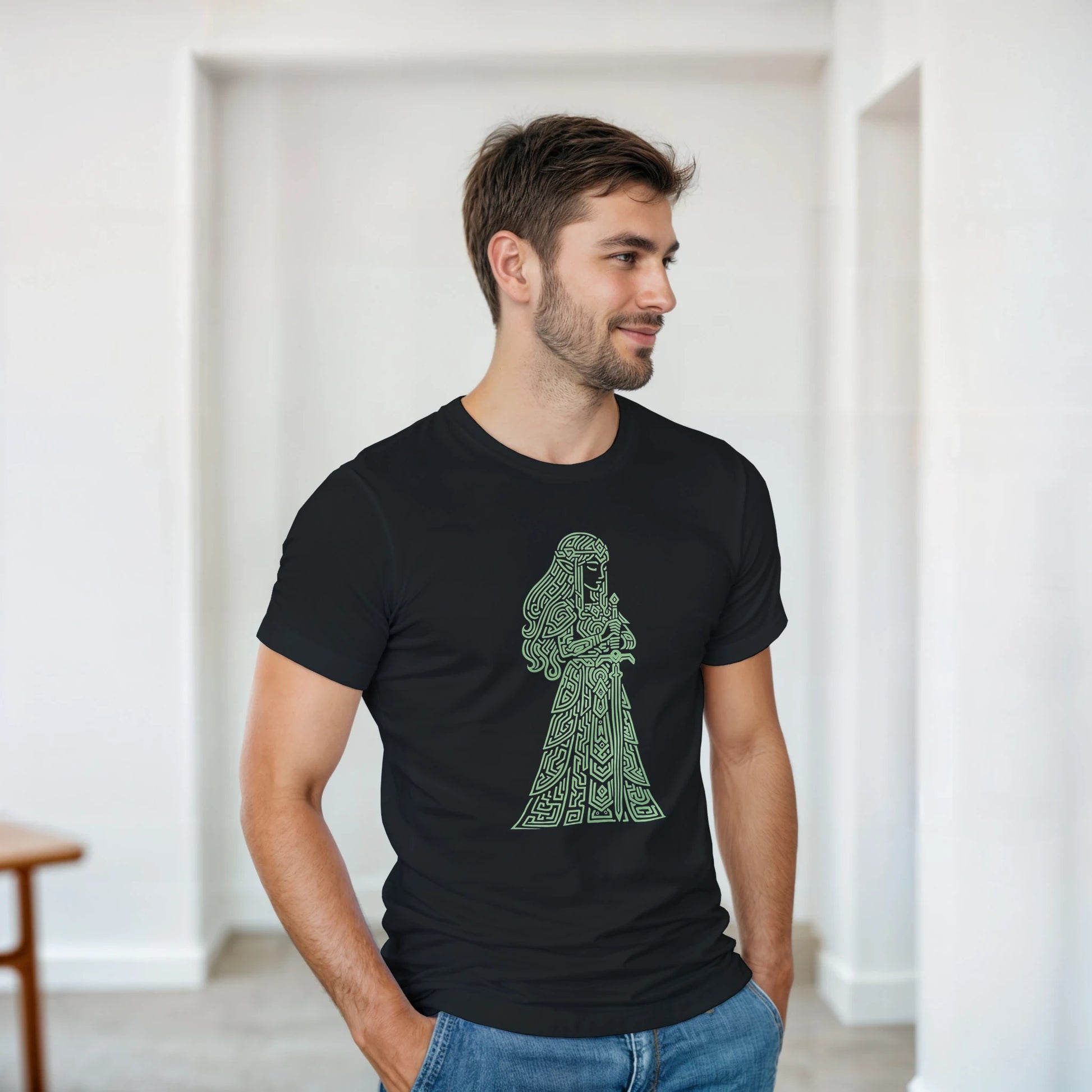 Camiseta line art temática de videojuegos, modelo casual – FandomFit