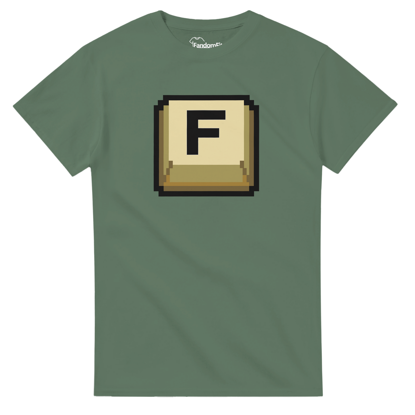 Camiseta videojuegos Press F con diseño pixel art del meme clásico – FandomFit