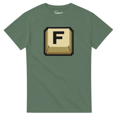 Camiseta videojuegos Press F con diseño pixel art del meme clásico – FandomFit
