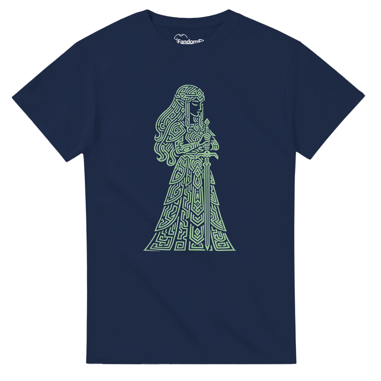 Camiseta gamer estilo line art inspirada en aventuras de fantasía – FandomFit