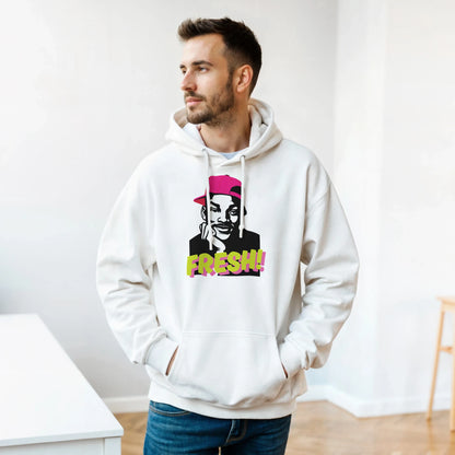 primer plano del diseño “Fresh” de FandomFit, detalle del estampado con inspiración retro urbana