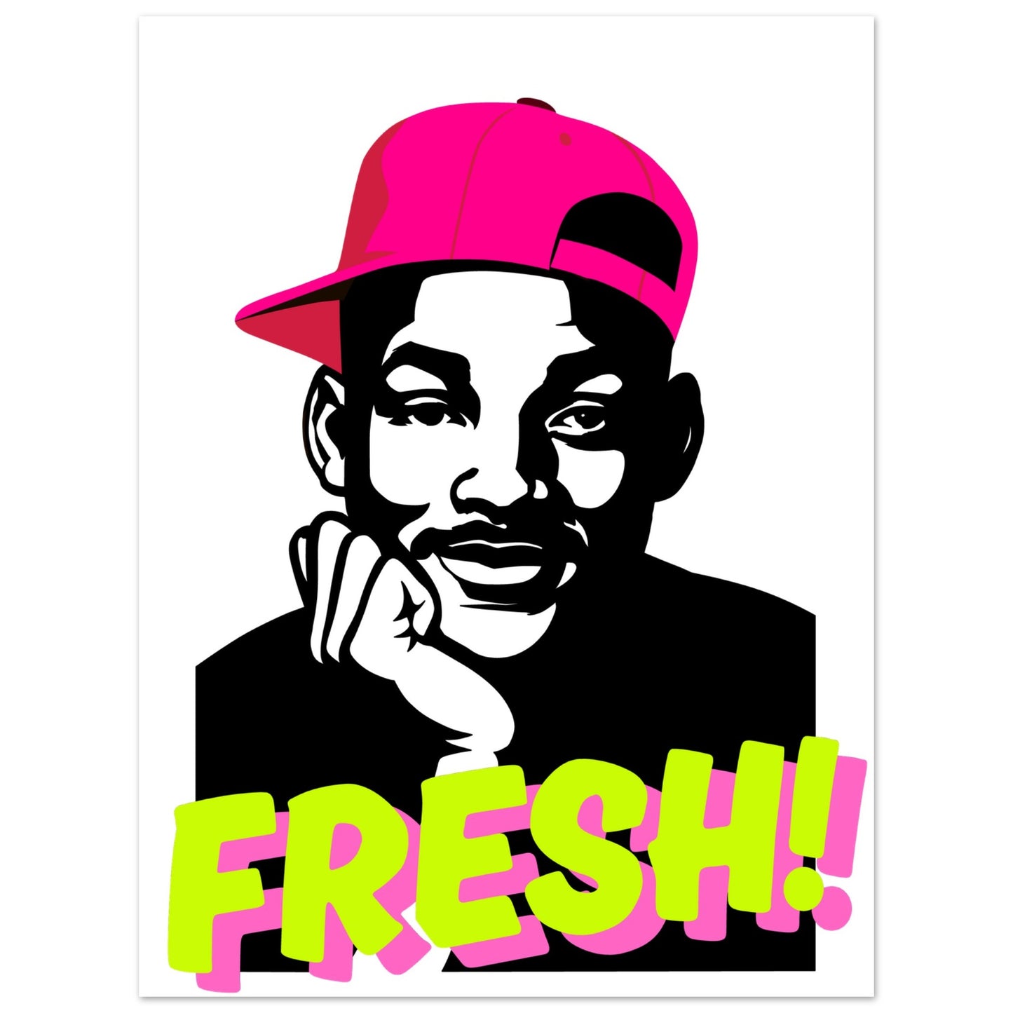 Póster pop art 30x40 cm con estética urbana de los 90, colores vibrantes, estilo hip-hop y actitud retro para tu pared.